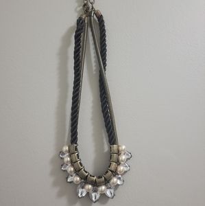 Loft Antique Goldtone and Black Rope Necklace 🍇